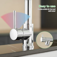 HAOYYE Commercial Kitchen Faucet with Pull Down Sprayer, Single Handle Single Lever Kitchen Sink Faucet Sturdy Space-Saving Heavy Duty Modern Design Adults Dorm Room Easy Assembly Bedroom Furniture