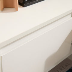 HAOYYE White Modern 3-Layer 7-Drawer Chest of Drawers, P2 Particleboard Construction, Spacious and Durable Storage Solution for Home, Office, Bedroom, or Studio, Sleek Minimalist Design, Easy Assembly, Space-Saving Furniture