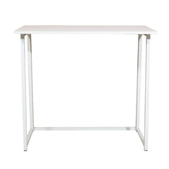 HAOYYE White Collapsible Computer Desk, Sturdy And Durable Design, Multifunctional Modern Home Office Desk, Space-Saving Storage Solution, Stylish And Practical Foldable Desk For Living Room, Bedroom, Or Study, Perfect For Work And Organization