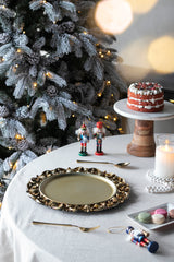 HAOYYE 6 Pack Plastic Charger Plate, D14" Sturdy Space-Saving Heavy Duty Modern Design Adults Dorm Room Easy Assembly Bedroom Furniture