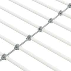 HAOYYE METAL Bunk Bed with trundle WHITE Sturdy Space-Saving Heavy Duty Modern Design Easy Assembly Durable Stylish Home Furniture Versatile