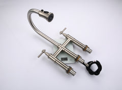 HAOYYE Bridge Kitchen Faucet with Pull-Down Sprayhead in Spot Sturdy Space-Saving Heavy Duty Modern Design Adults Dorm Room Easy Assembly Bedroom Furniture