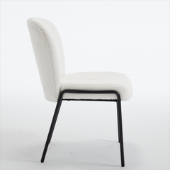 HAOYYE Heng Ming Iron Foot Dining Chair Set With No Armrest And High Back Design, Sturdy Heavy Duty Space-Saving Chairs For Dining Room, Living Room, Balcony, Dorm Room And Adult Home Use, Featuring Modern Industrial Style And Easy Assembly