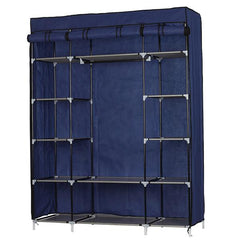 HAOYYE 5-Layer 12-Compartment Non-Woven Fabric Wardrobe Portable Closet, Navy Blue, Durable Space-Saving Storage Organizer, Modern Design for Bedroom, Living Room, Entryway, Versatile Use, Premium Quality, Stylish Home Essentials, Easy Assembly