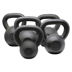 HAOYYE 10lbs Solid Cast Iron Kettlebell Durable Matte Powder Coating Non-Slip Handle Flat Bottom for Strength Training Muscle Building Functional Fitness Home Gym