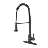 HAOYYE Pull down Single Handle Spring Kitchen Faucet Sturdy Space-Saving Heavy Duty Modern Design Adults Dorm Room Easy Assembly Bedroom Furniture