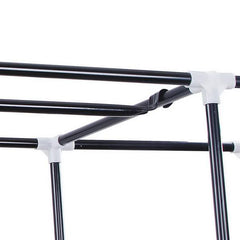 HAOYYE Portable Clothes Closet Wardrobe Organizer, Non-Woven Fabric, Durable and Space-Saving, Quick and Easy Assembly, Extra Strong for Long-Term Use, Modern Design, Dark Brown