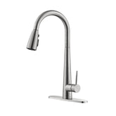 HAOYYE Kitchen Faucet with Pull Down Sprayer Sturdy Space-Saving Heavy Duty Modern Design Adults Dorm Room Easy Assembly Bedroom Furniture