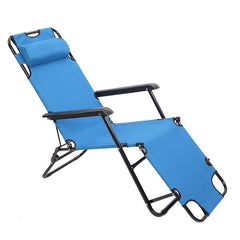 HAOYYE Portable Dual-Purpose Extendable Folding Reclining Chair, Blue – Premium Steel Tube and Oxford Fabric, Comfortable and Durable Lounge Chair for Outdoor Use, Adjustable Reclining Chair, Easy to Carry, Space-Saving Design for Camping, Patio