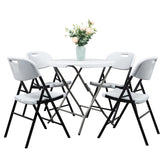 HAOYYE 4pcs Garden Plastic Folding Chairs, Lightweight and Durable Outdoor Folding Chairs, Perfect for Patio, Garden, Events, and Outdoor Gatherings, Easy to Store and Transport, Ideal for Extra Seating