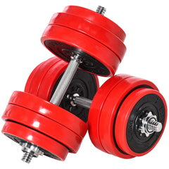 Haoyye Adjustable Dumbbell Set, 66lbs Convertible to Barbell Weight Set for Home Gym, Women and Men Weight Lifting Training