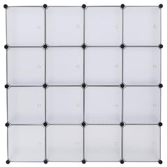 HAOYYE 16-Cube Storage Shelf, Cube Shelving Bookcase, Bookshelf Organizing Closet, Toy Organizer Cabinet, White Color, Soft Cozy Warm Flannel Fleece Home Decor, Luxury Comfortable Unique Design, Premium Quality Storage Solution