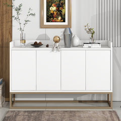 HAOYYE Modern Sideboard Elegant Buffet Cabinet with Large Storage Space for Dining Room, Entryway (White) Sturdy Space-Saving Heavy Duty Modern Design Adults Dorm Room Easy Assembly