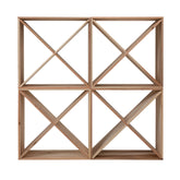 HAOYYE 24 Bottle Modular Wine Rack, Stackable Wine Storage Cube for Bar Cellar Kitchen Dining,4 sets Sturdy Space-Saving Heavy Duty Modern Design Adults Dorm Room Easy Assembly Bedroom Furniture