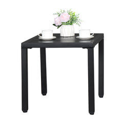 HAOYYE Modern Wrought Iron Side Table, Durable and Stylish Design for Indoor and Outdoor Use, Ideal for Patios, Living Rooms, and More