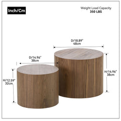 HAOYYE MDF Side Table with Ash, Oak, or Walnut Veneer, Versatile Coffee Table, End Table, or Ottoman, Sturdy and Durable Heavy Duty Design, Modern Stylish Home Furniture, Easy Assembly, Space-Saving for Living Room or Bedroom