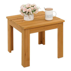 HAOYYE Wooden Square Side Table, Durable and Versatile End Table for Indoor and Outdoor Use, Ideal for Patio, Coffee, and Bistro Settings