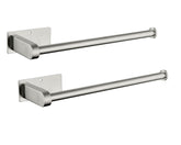 Haoyye Paper Towel Holder 2 Pack, 12 Inch Stainless Steel Under Cabinet Mount with Self-Adhesive or Screws, Space-Saving Paper Towel Rack for Kitchen, Bathroom, or Wall Use, Rustproof and Heavy Duty Towel Bar for Rolls or Wraps