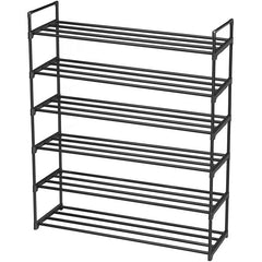 HAOYYE 6-Tier Shoe Rack Shoe Tower Shelf Storage Organizer, Durable Space-Saving Solution for Bedroom, Entryway, Hallway, and Closet, Versatile Use, Modern Design, Premium Quality for Organizing and Decluttering Shoes in Any Space.