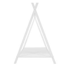 HAOYYE House Bed Tent Bed Frame Twin Size Metal Floor Play House Bed with Slat for Girls Boys , No Box Spring Needed White Sturdy Space-Saving Heavy Duty Modern Design Easy Assembly Durable Stylish