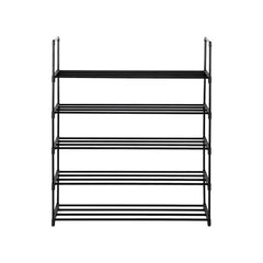 HAOYYE 5 Tiers Shoe Rack, Durable Storage Organizer for Bedroom, Entryway, Hallway, and Closet, Black Space-Saving Shoe Tower Shelf, Modern Design, Versatile Use, Premium Quality