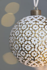 HAOYYE D3.9" Christmas Ball Ornaments, Glass Decorative Hanging Ball Christmas Tree Ornaments for Holiday Party Decorations, Set of 6 Sturdy Space-Saving Heavy Duty Modern Design Adults Dorm Room