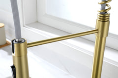 HAOYYE Kitchen Faucet with Pull Out Spraye Sturdy Space-Saving Heavy Duty Modern Design Adults Dorm Room Easy Assembly Bedroom Furniture