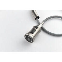 HAOYYE Single Handle High Arc Pull Out Kitchen Faucet,Single Level Stainless Steel Kitchen Sink Faucets with Pull Down Sprayer Sturdy Space-Saving Heavy Duty Modern Design Adults Dorm Room Easy Assembly