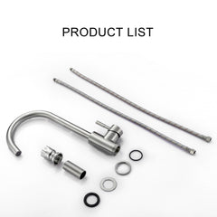 HAOYYE Kitchen Sink Faucet with Single Handles, Brushed Nickel Sturdy Space-Saving Heavy Duty Modern Design Adults Dorm Room Easy Assembly Bedroom Furniture