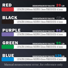 HAOYYE Pull Up Assist Bands Heavy Duty Resistance Straps Natural Latex Exercise Bands for Powerlifting Body Stretching Strength Training and Fitness Workouts with Five Color Coded Tension Levels for Home Gym and Travel