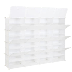 HAOYYE 8-Tier Portable Shoe Rack Organizer Tower Shelf, Holds Up To 64 Pairs, Expandable Design For Heels, Boots, Slippers, White Sturdy And Durable Construction, Multipurpose Modern Home Organizer, Space-Saving Storage Solution, Stylish And Practical