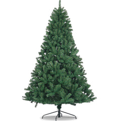 HAOYYE 6ft Artificial Christmas Tree Full Natural Spruce PVC Fir Tree Foldable Metal Stand Unlit Green Sturdy Space-Saving Heavy Duty Modern Design Adults Dorm Room Easy Assembly Bedroom Furniture