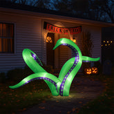 HAOYYE 2 Pack Halloween Inflatable Octopus Tentacles Outdoor Decorations, Giant Blow Up Hanging Props with Built-in LED Lights, Scary Window and Wall Decor for Halloween Party Yard Garden Lawn Haunted House Display