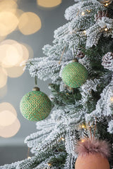 HAOYYE D3" Christmas Ball Ornaments, Glass Decorative Hanging Ball Christmas Tree Ornaments for Holiday Party Decorations, Set of 12 Sturdy Space-Saving Heavy Duty Modern Design Adults Dorm Room
