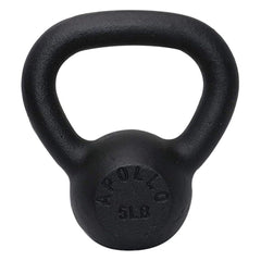 HAOYYE 5lbs Solid Cast Iron Kettlebell Durable Matte Powder Coating Non-Slip Handle Flat Bottom for Strength Training Muscle Building Functional Fitness Home Gym