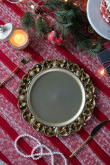 HAOYYE 6 Pack Plastic Charger Plate, D14" Sturdy Space-Saving Heavy Duty Modern Design Adults Dorm Room Easy Assembly Bedroom Furniture