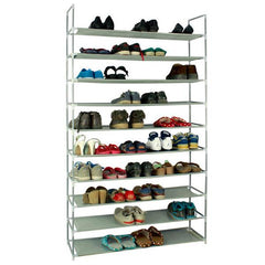 HAOYYE Ultra Large Capacity 10-Layer Non-Woven Fabric and Steel Shoe Rack, Durable Space-Saving Storage Organizer, Modern Design, Versatile Use for Home Essentials, Stylish and Premium Quality Storage Solution for Shoes and More