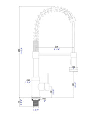 Haoyye Single Handle Kitchen Faucet with Pull Down Sprayer, Chrome Finish High Arc Sink Faucet with 360° Swivel Spout, Dual Function Stream and Spray Modes, Spring Design, Heavy Duty Metal Construction, Easy to Install for Home or Apartment Kitchen