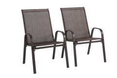 Haoyye 2 Piece Patio Chairs Outdoor Camping Folding Chairs Set with Armrest and High Backrest Breathable Textilene Fabric Portable Garden Lounge Chairs for Patio Pool Beach Yard Space Saving Design