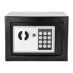 HAOYYE Mini Wall-In Style Electronic Code Steel Safe Box With Metal Construction Secure Lock Black Durable Compact Home And Office Security Case