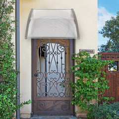HAOYYE Household Door and Window Rain Cover Eaves Canopy with Gray Aluminum Bracket, Durable, Easy to Install, Provides Protection From Rain and Sun, Ideal for Outdoor Use, Stylish House Decoration