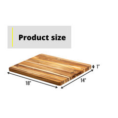 HAOYYE Teak Cutting Board BF02002_S 18 INCH, Pack of 5 Pieces Sturdy Space-Saving Heavy Duty Modern Design Adults Dorm Room Easy Assembly Bedroom Furniture