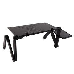 HAOYYE 48 x 26cm Portable Folding Table for Home Use, Assembled Black Table, Compact and Lightweight Design, Soft Cozy Surface, Premium Quality, Multi-Function, Decorative, Comfortable, Perfect for Home, Office, and Travel