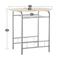 HAOYYE Breakfast Table Set Natural Durable Design Sturdy Multifunctional Modern Space-Saving Stylish Storage Solution Practical Organizer for Kitchen or Dining Room