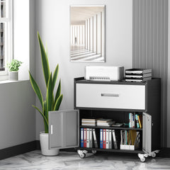 HAOYYE Metal Garage Storage Cabinets Rolling Tool Cart with Lockable Drawers and Wheels Heavy Duty Utility Tool Chest Organizer for Workshop Garage Home Office