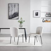 HAOYYE Heng Ming Iron Foot Dining Chair Set With No Armrest And High Back Design, Sturdy Heavy Duty Space-Saving Chairs For Dining Room, Living Room, Balcony, Dorm Room And Adult Home Use, Featuring Modern Industrial Style And Easy Assembly