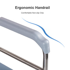 HAOYYE Raised Toilet Stool With Handle, Adjustable Height For Comfort And Safety, Supports Up To 400 LBS, Equipped With Bottom Suction Cups For Stability, Smooth And Firm Design, Ideal For Elderly, Pregnant, And Disabled Users, Fits Many Toilet