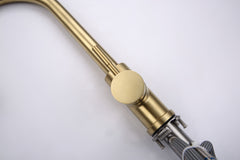 HAOYYE Kitchen Faucet with Pull Out Spraye Sturdy Space-Saving Heavy Duty Modern Design Adults Dorm Room Easy Assembly Bedroom Furniture