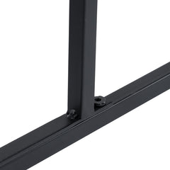 HAOYYE C-Type Single Layer MDF Iron Rectangle Side Table with Triamine Grey Finish and Black Spray Coating, Modern Design for Living Room, Bedroom, Office, and Home Décor – Premium Quality, Comfortable, and Stylish Furniture Piece