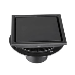 HAOYYE 6 Inch Square Shower Floor Drain Sturdy Space-Saving Heavy Duty Modern Design Adults Dorm Room Easy Assembly Bedroom Furniture